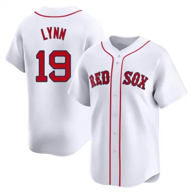 White Limited Fred Lynn Men's Boston Red Home Jersey