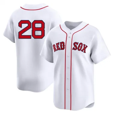 White Limited Garrett Cooper Men's Boston Red 2nd Home Jersey