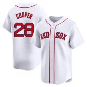 White Limited Garrett Cooper Men's Boston Red Home Jersey