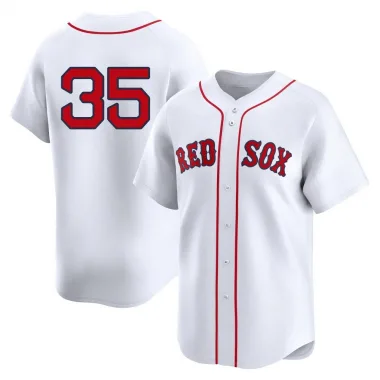 White Limited Garrett Crochet Youth Boston Red 2nd Home Jersey