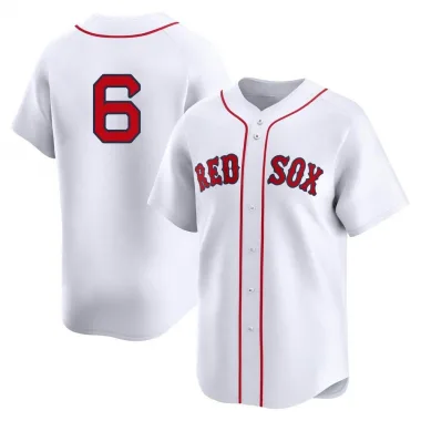 White Limited Johnny Pesky Men's Boston Red 2nd Home Jersey