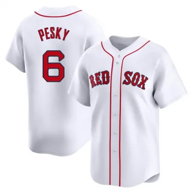 White Limited Johnny Pesky Men's Boston Red Home Jersey