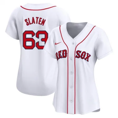 White Limited Justin Slaten Women's Boston Red Home Jersey