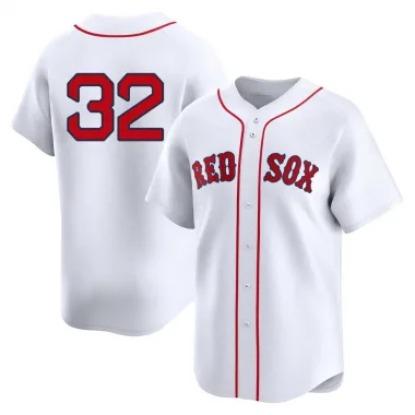 White Limited Justin Wilson Men's Boston Red 2nd Home Jersey