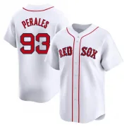 White Limited Luis Perales Men's Boston Red Home Jersey