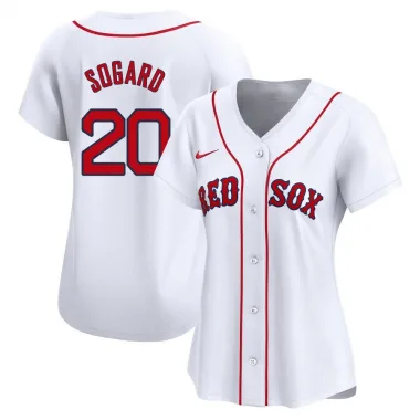 White Limited Nick Sogard Women's Boston Red Home Jersey