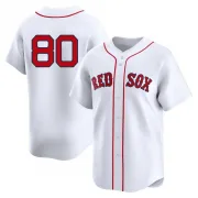 White Limited Richard Fitts Men's Boston Red 2nd Home Jersey