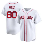 White Limited Richard Fitts Men's Boston Red Home Jersey