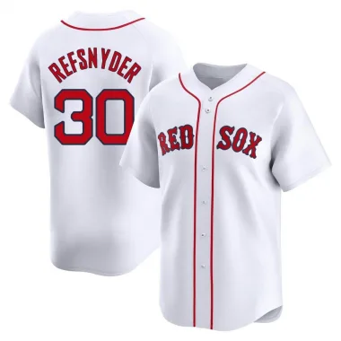 White Limited Rob Refsnyder Men's Boston Red Home Jersey