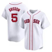 White Limited Vaughn Grissom Men's Boston Red Home Jersey