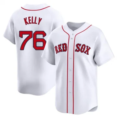 White Limited Zack Kelly Men's Boston Red Home Jersey