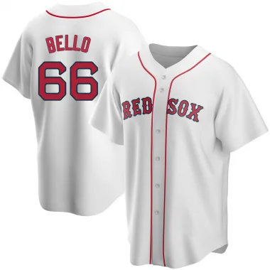 White Replica Brayan Bello Men's Boston Red Home Jersey