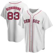 White Replica Brennan Bernardino Youth Boston Red Home Jersey