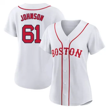 White Replica Brian Johnson Women's Boston Red 2021 Patriots' Day Jersey