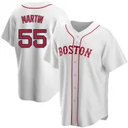 White Replica Chris Martin Youth Boston Red Alternate Jersey