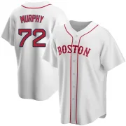 White Replica Chris Murphy Youth Boston Red Alternate Jersey