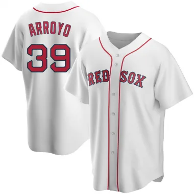 White Replica Christian Arroyo Men's Boston Red Home Jersey