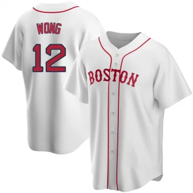 White Replica Connor Wong Men's Boston Red Alternate Jersey