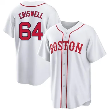 White Replica Cooper Criswell Men's Boston Red 2021 Patriots' Day Jersey