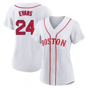 White Replica Dwight Evans Women's Boston Red 2021 Patriots' Day Jersey