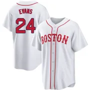 White Replica Dwight Evans Youth Boston Red 2021 Patriots' Day Jersey