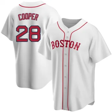 White Replica Garrett Cooper Men's Boston Red Alternate Jersey