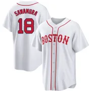 White Replica Hirokazu Sawamura Men's Boston Red 2021 Patriots' Day Jersey