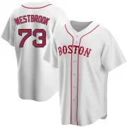 White Replica Jamie Westbrook Youth Boston Red Alternate Jersey