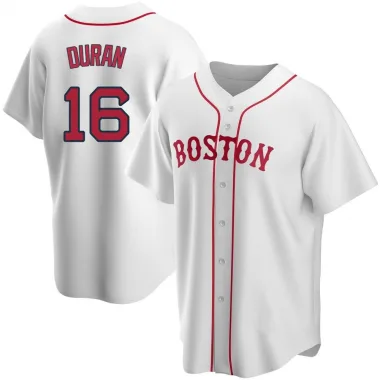 White Replica Jarren Duran Youth Boston Red Alternate Jersey