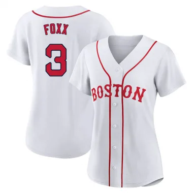 White Replica Jimmie Foxx Women's Boston Red 2021 Patriots' Day Jersey