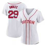 White Replica John Smoltz Women's Boston Red 2021 Patriots' Day Jersey