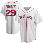 White Replica John Smoltz Youth Boston Red Home Jersey