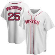 White Replica Josh Winckowski Men's Boston Red Alternate Jersey