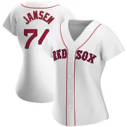 White Replica Kenley Jansen Women's Boston Red Home Jersey