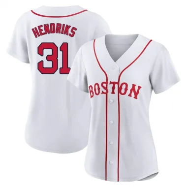 White Replica Liam Hendriks Women's Boston Red 2021 Patriots' Day Jersey