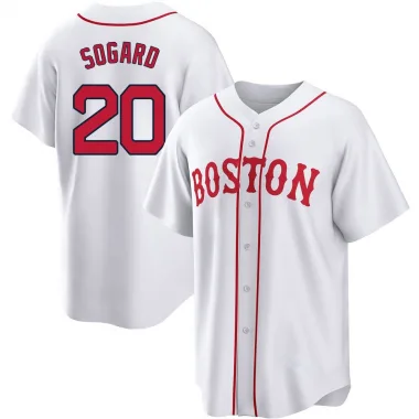 White Replica Nick Sogard Men's Boston Red 2021 Patriots' Day Jersey