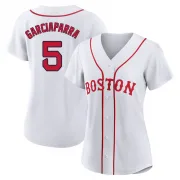 White Replica Nomar Garciaparra Women's Boston Red 2021 Patriots' Day Jersey