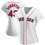 White Replica Patrick Sandoval Women's Boston Red Home Jersey