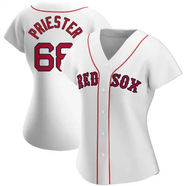 White Replica Quinn Priester Women's Boston Red Home Jersey