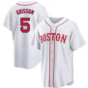 White Replica Vaughn Grissom Men's Boston Red 2021 Patriots' Day Jersey