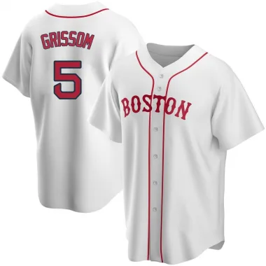 White Replica Vaughn Grissom Youth Boston Red Alternate Jersey