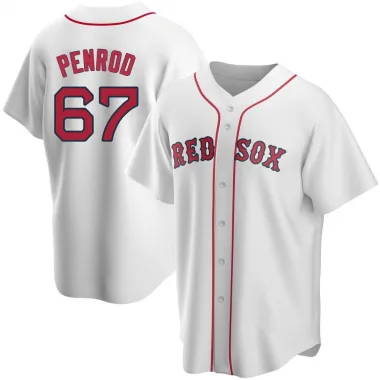 White Replica Zach Penrod Men's Boston Red Home Jersey